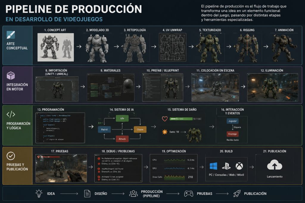 el pipeline de producción